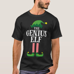 T-shirt Genius Elf Correspondance Famille Groupe Noël