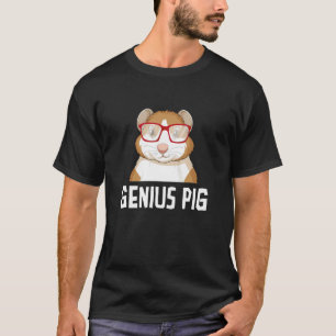 T-shirt Genius Pig Graphic Guinée Propriétaire de cochon A