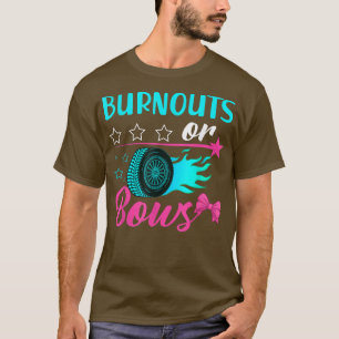 T-shirt Genre Reveal Party Burnouts ou Bows Papa Maman