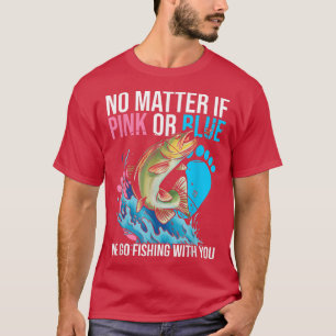 T-shirt Genre Reveal Party Design pour les amateurs de pêc
