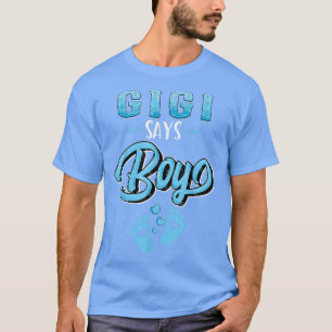 T-shirt Genre révèle Gigi dit Garçon bébé jumelage famille