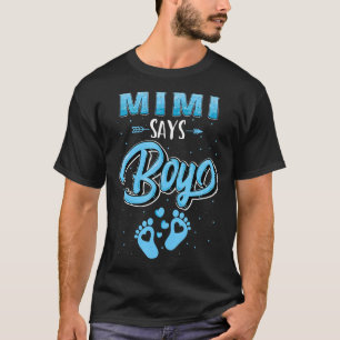 T-shirt Genre révèle Mimi dit Garçon bébé jumelage famille