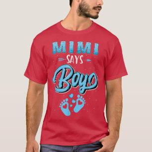 T-shirt Genre révèle Mimi dit Garçon bébé jumelage famille