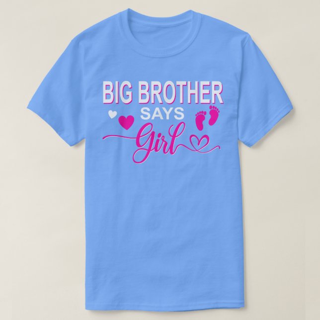 T-shirt Genre révéler Big Brother dit fille famille bébé p (Design devant)