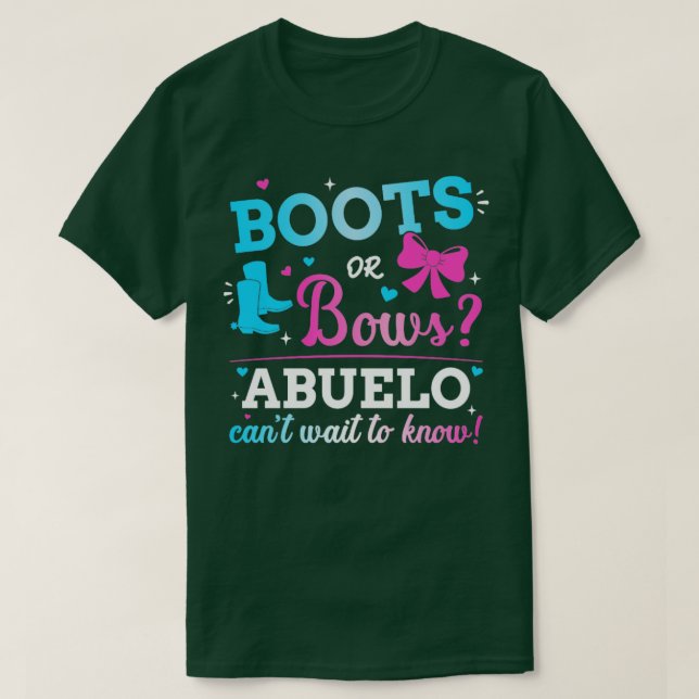T-shirt Genre révéler bottes ou arcs abuelo correspondant  (Design devant)
