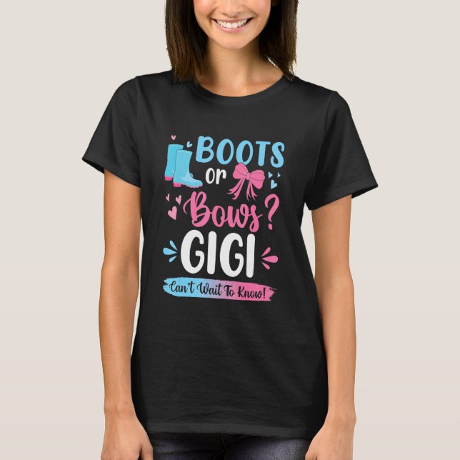 T-shirt Genre Révéler Bottes Ou Vaches Gigi Matching Baby  (Devant)
