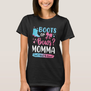 T-shirt Genre Révéler Bottes Ou Vaches Momma Correspondant