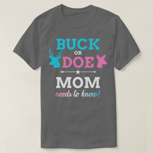 T-shirt Genre révéler buck ou la mère jumelle bébé fête (Design devant)