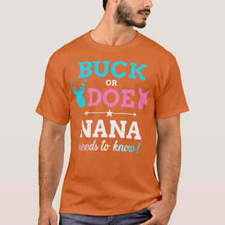 T-shirt Genre révéler bue ou doe nana correspondant bébé f