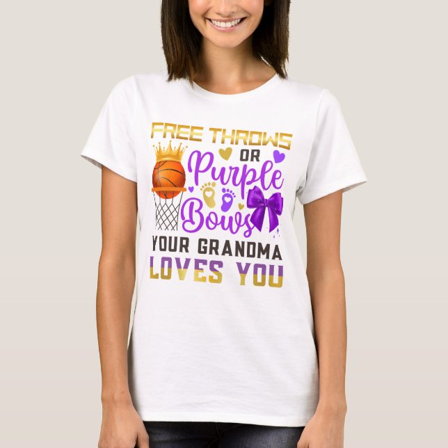 T-shirt Genre Révéler des Jeu libres ou des Bows pourpres  (Devant)