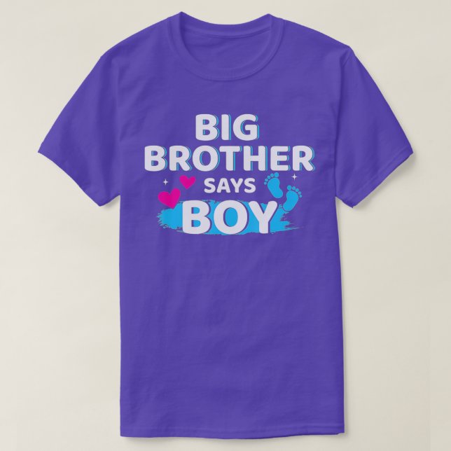 T-shirt Genre révéler frère dit garçon jumelé bébé (Design devant)