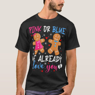 T-shirt Genre Révéler Gingerbread Mignonne Rose Ou Bleu