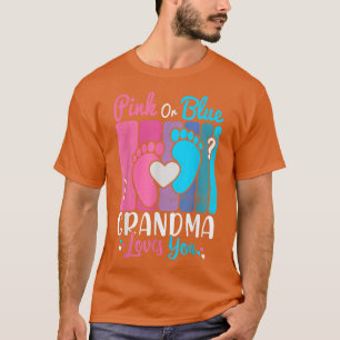 T-shirt Genre Révéler Grossesse Rose Ou Bleu Grand-mère Ai