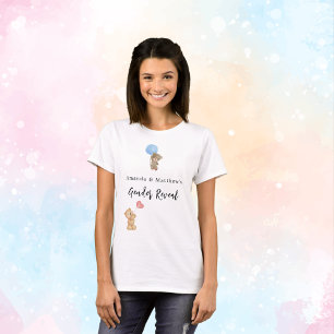 T-shirt Genre révéler la fête en peluche ours garçon fille