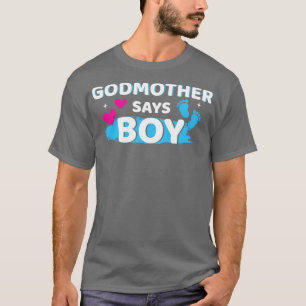 T-shirt Genre révéler la marraine dit garçon jumeler famil