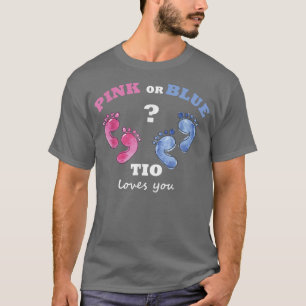 T-shirt Genre révéler oncle de tio, rose ou bleu tio aime 