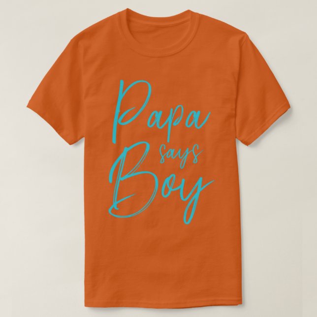 T-shirt Genre révéler papa dit garçon jumeler famille bébé (Design devant)