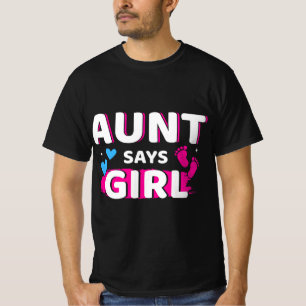 T-shirt Genre révéler tante dit fille apparier bébé famill