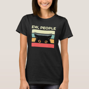 T-shirt Gens Beurk Introverti Chat Anti Social Sarcastique