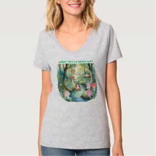 T-shirt Gens de champignons mignons avec des amis forestie
