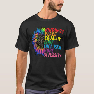 T-shirt Gentillesse Paix Égalité Amour Espoir Diversité Hu