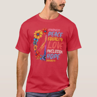 T-shirt Gentillesse Paix Égalité Amour Espoir Diversité Hu