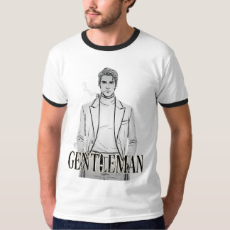 T-shirt Gentleman Pipe Portrait