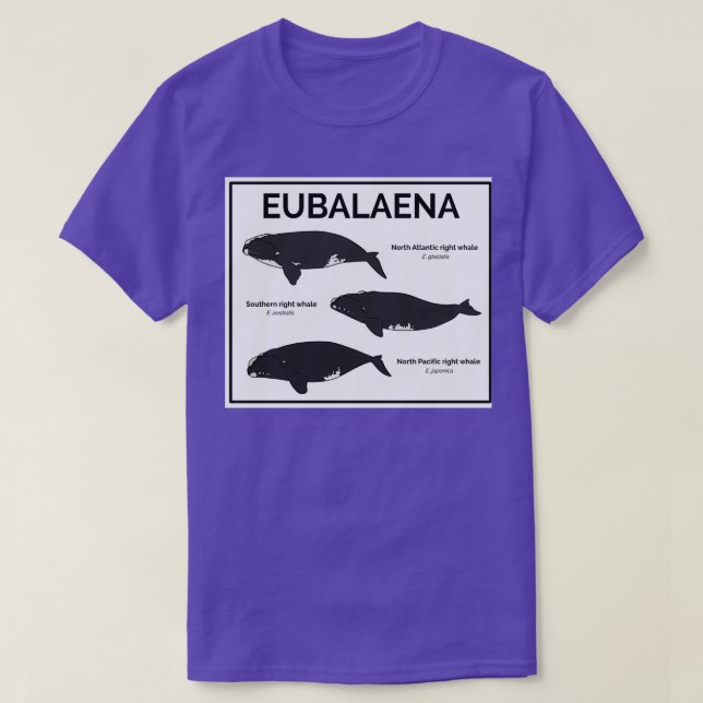 T-shirt Genus Eubalaena Baleines noires (Design devant)