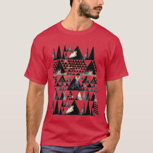 T-shirt Geo Scandi Black Triangles Gold