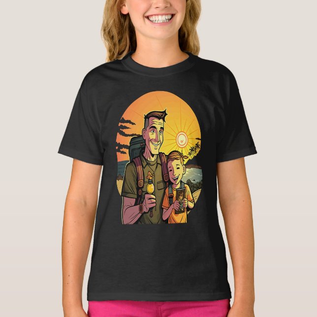 T-shirt Geocache Mountain Hiking Trip Geocaching Dad In Su (Devant)