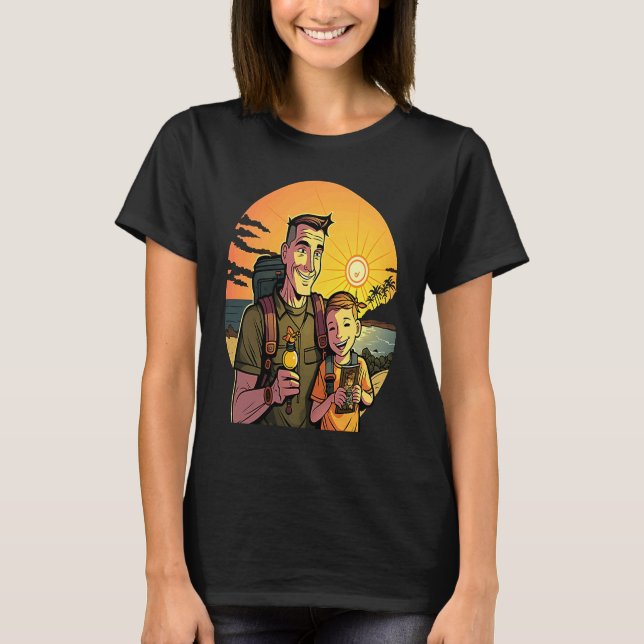 T-shirt Geocache Mountain Hiking Trip Geocaching Dad In Su (Devant)