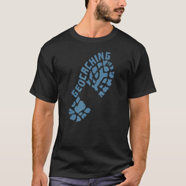 T-shirt Géocaching Empreinte Chaussure (Devant)