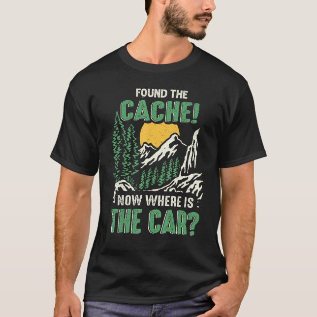 T-shirt Geocaching Found The Cache Geocacher Expert Geocac (Devant)