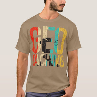 T-shirt Geocaching Style Rétro Geocacher Vintage Silhouett