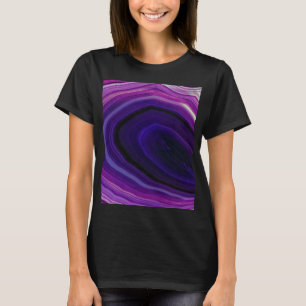 T-shirt Géode violette à torsion tombante