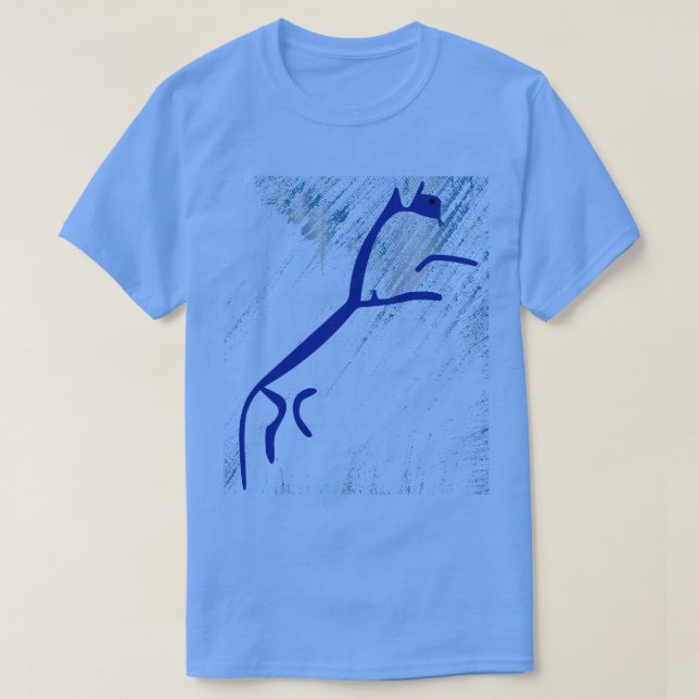 T-shirt Geoglyphe du Cheval bleu d'Uffington (Design devant)