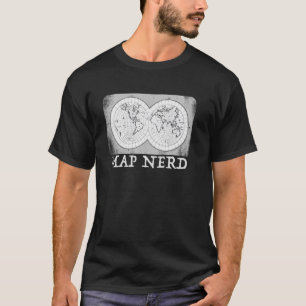 T-shirt Géographe Fou Drôle Étudiant En Cartographie À