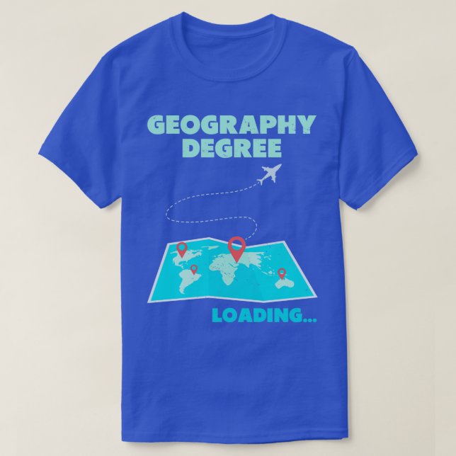 T-shirt Géographie Diplôme Chargement Enseignant Étudiant  (Design devant)