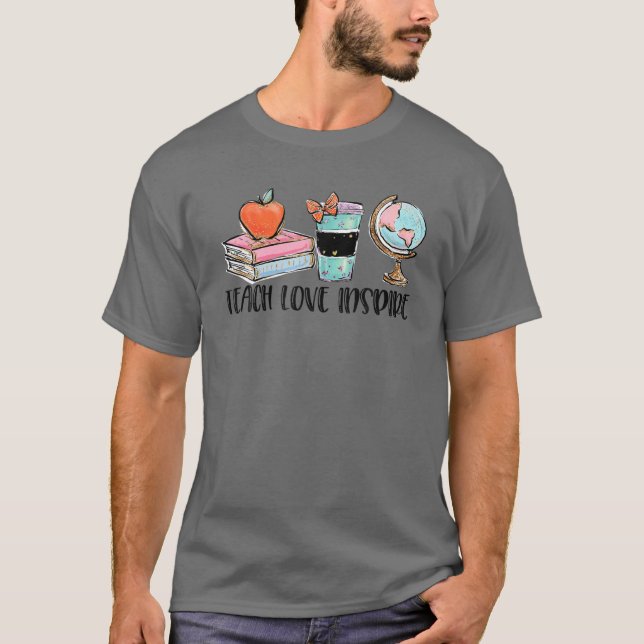T-shirt Géographie Enseignant Aimer Inspirer les amateurs  (Devant)