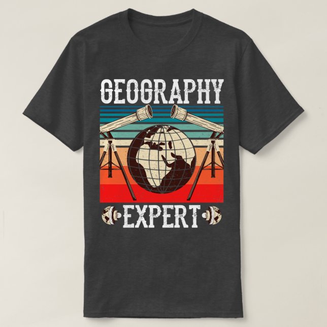 T-shirt Géographie Expert Geo Géographe Étudiant 1 (Design devant)
