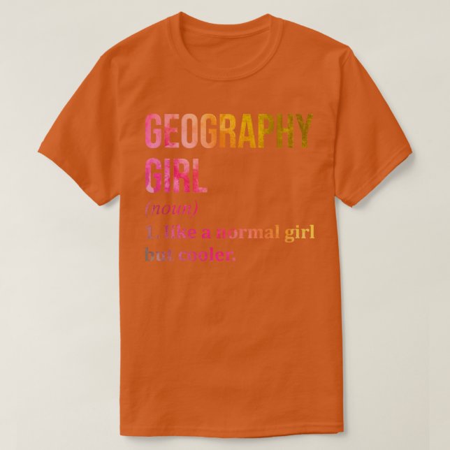 T-shirt Géographie Fille drôle Dire en aquarelle (Design devant)