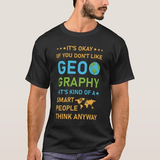 T-shirt Géographie Géographe Cartographie (Devant)