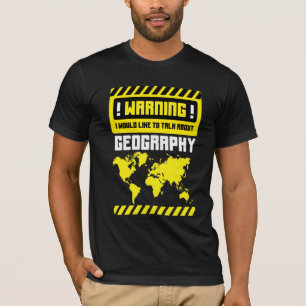 T-shirt Géographie Professeur Carte du monde Géographe a