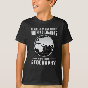 T-shirt Géographie Professeur Funny Map Les Continents Du 