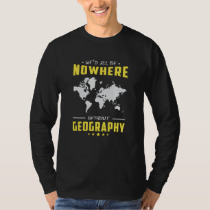 T-shirt Géographie Professeur Funny Monde Continents Carte