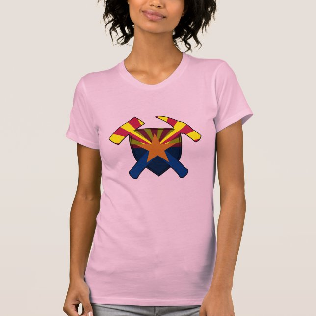 T-shirt Géologie de l'Arizona - marteau de roche et boucli (Devant)
