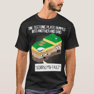 T-shirt Géologie des plaques tectoniques Séisme de l'ensei