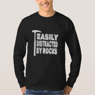 T-shirt Géologie Rock Facilement Distrait Par Rocks Rockho