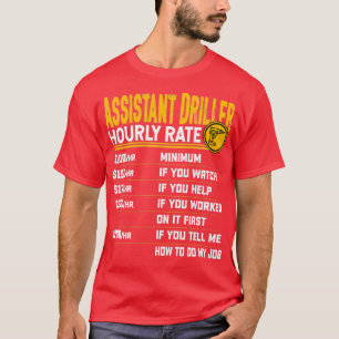 T-shirt Géologue à taux horaire adjoint du foreur Miner Dr