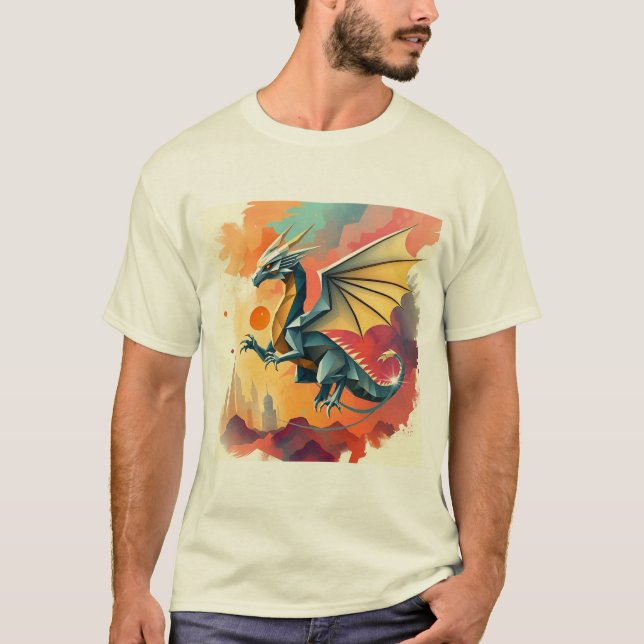 T-shirt  Geometric dragon (Devant)